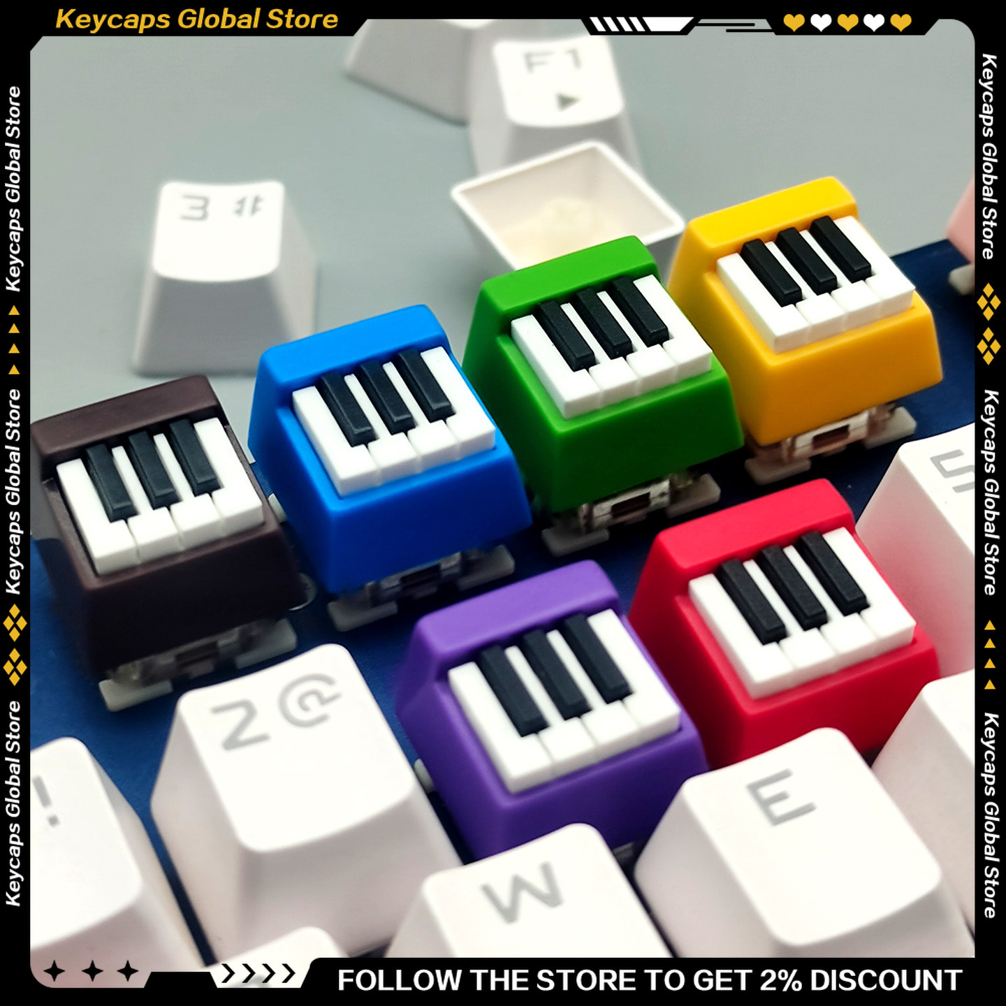 3D Printing Keyboard Keys - Piano Key Cute Aesthetic MX Cross