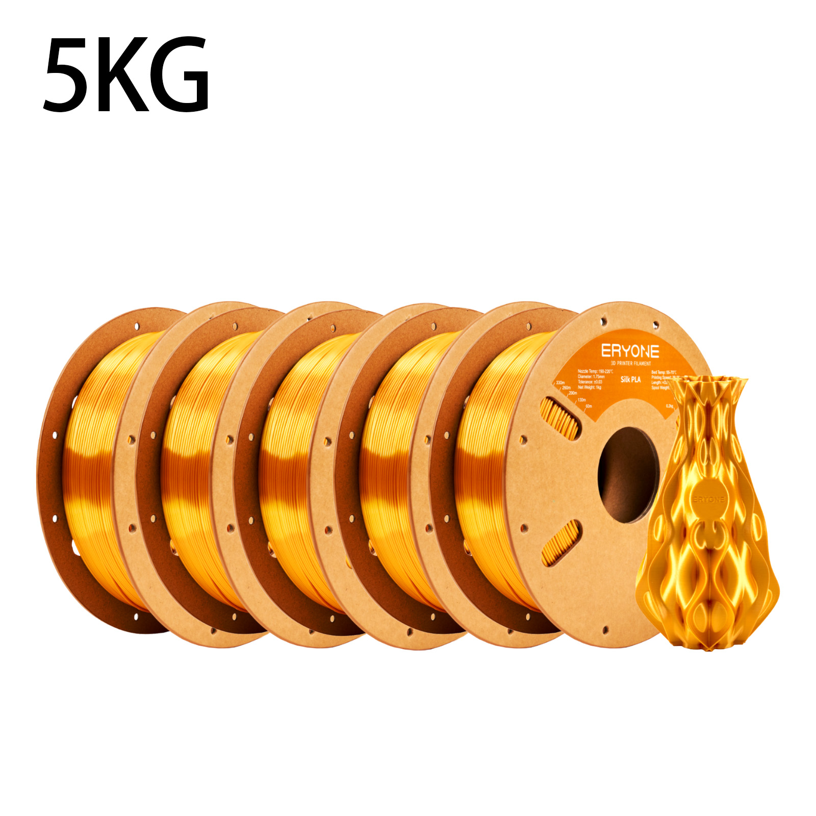Pla Filament 1.75Mm - ERYONE 5kg Silk PLA Filament for