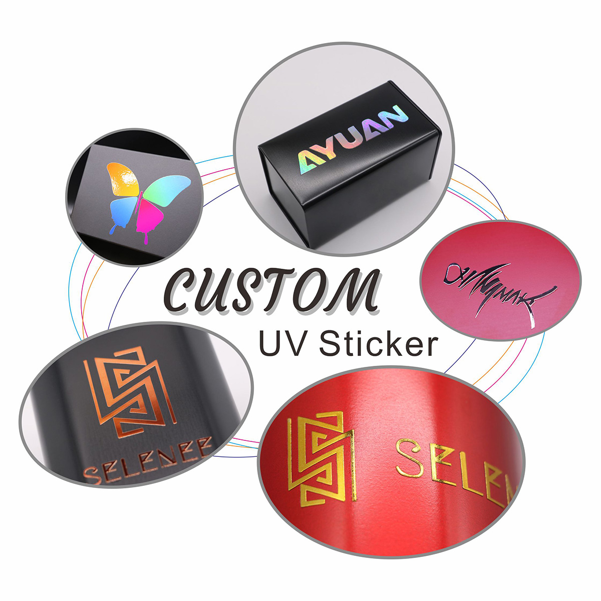 3D Printing Labubu - 30Pcs Custom UV Stickers Personal Name