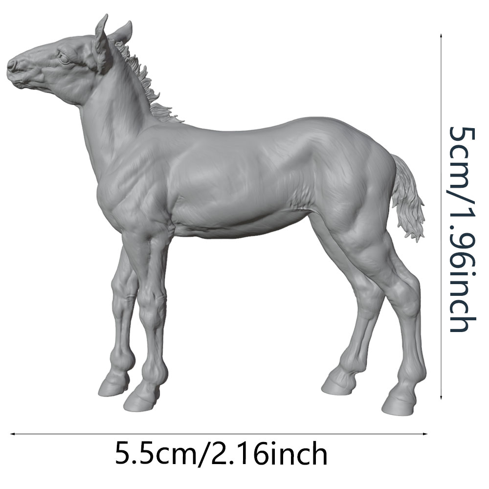 3D Printing Article - High-Detail Printing, Realistic Horse Miniature Resin