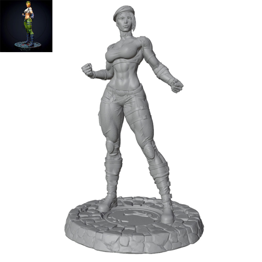 3D Printing Instructor - 1/24/6 Classic street fighting character, female