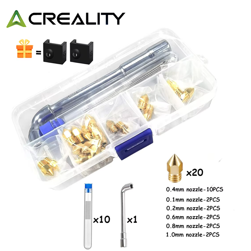 CREALITY 20 Pcs MK8 Brass Nozz - 3D Printer Nozzle Brass recension och pris