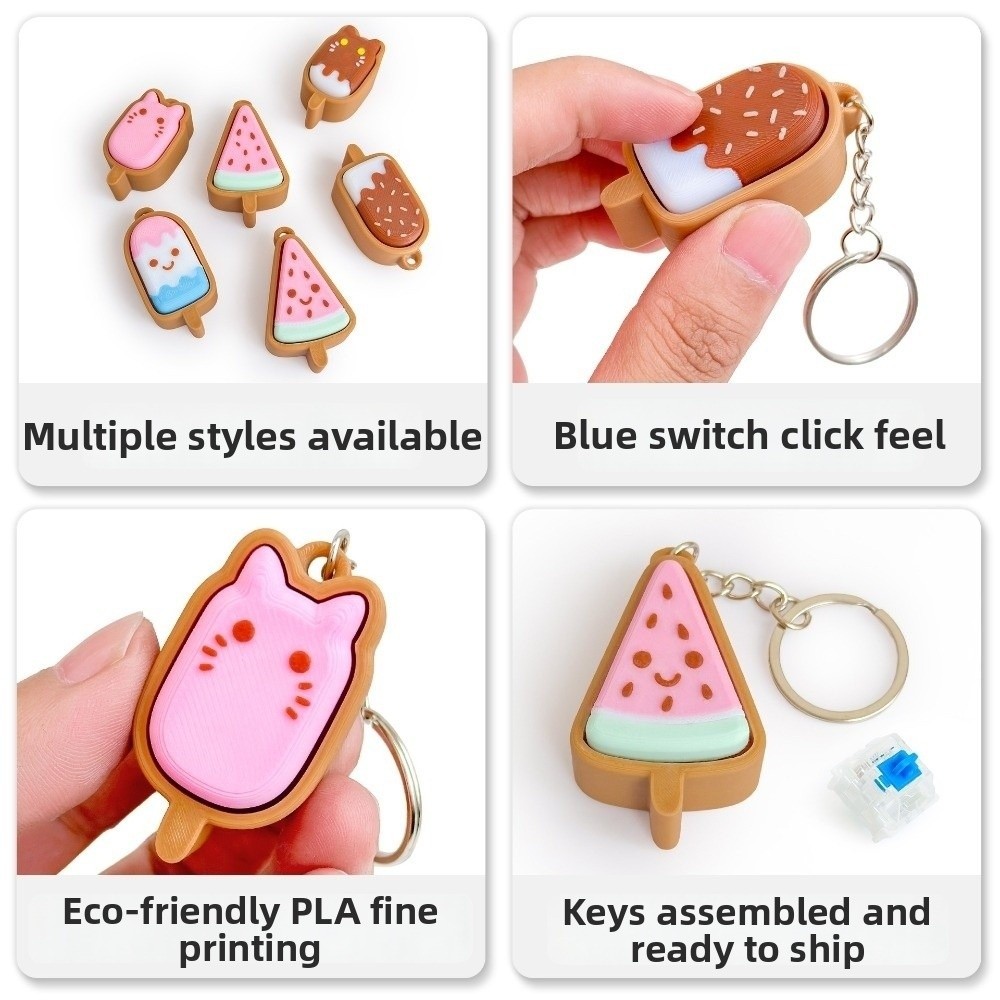 Finger Button Anti-stress Toy  - 3D Printing Keyboard Keys recension och pris
