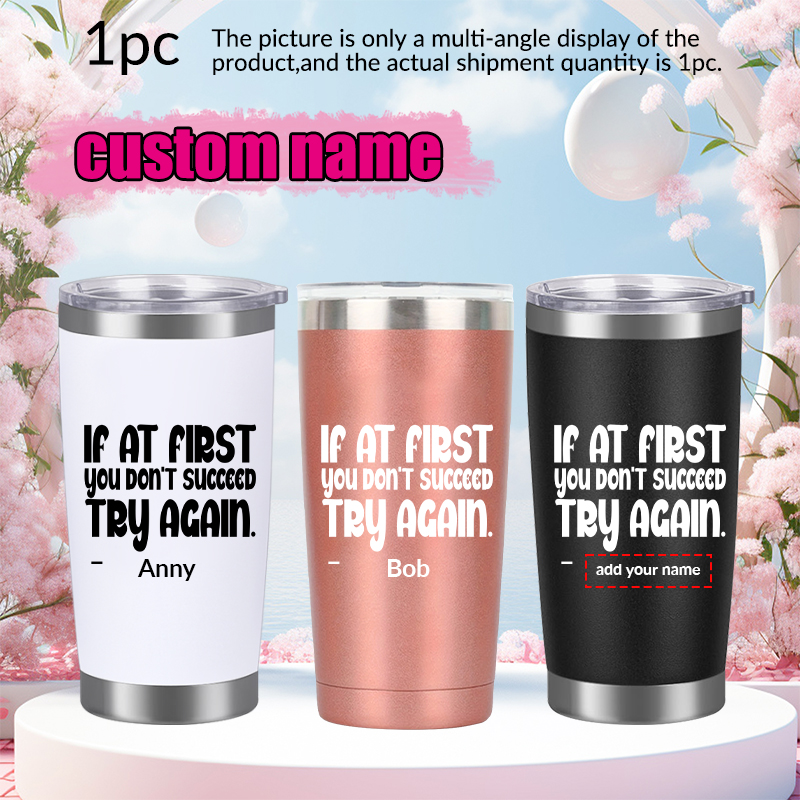 1pc Customized Name 20oz Car C - 3D Printing Steel recension och pris