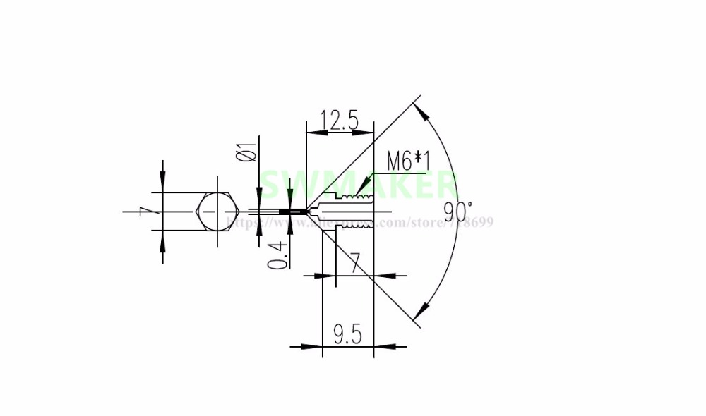 1pcs Ultimaker2 UM2 +Extended  - 3D Printer Nozzle Brass recension och pris