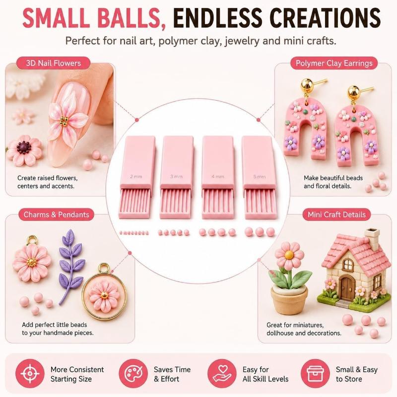 4Pcs 3D Printed Nail Art Bead  - 3D Printing Design Maker recension och pris