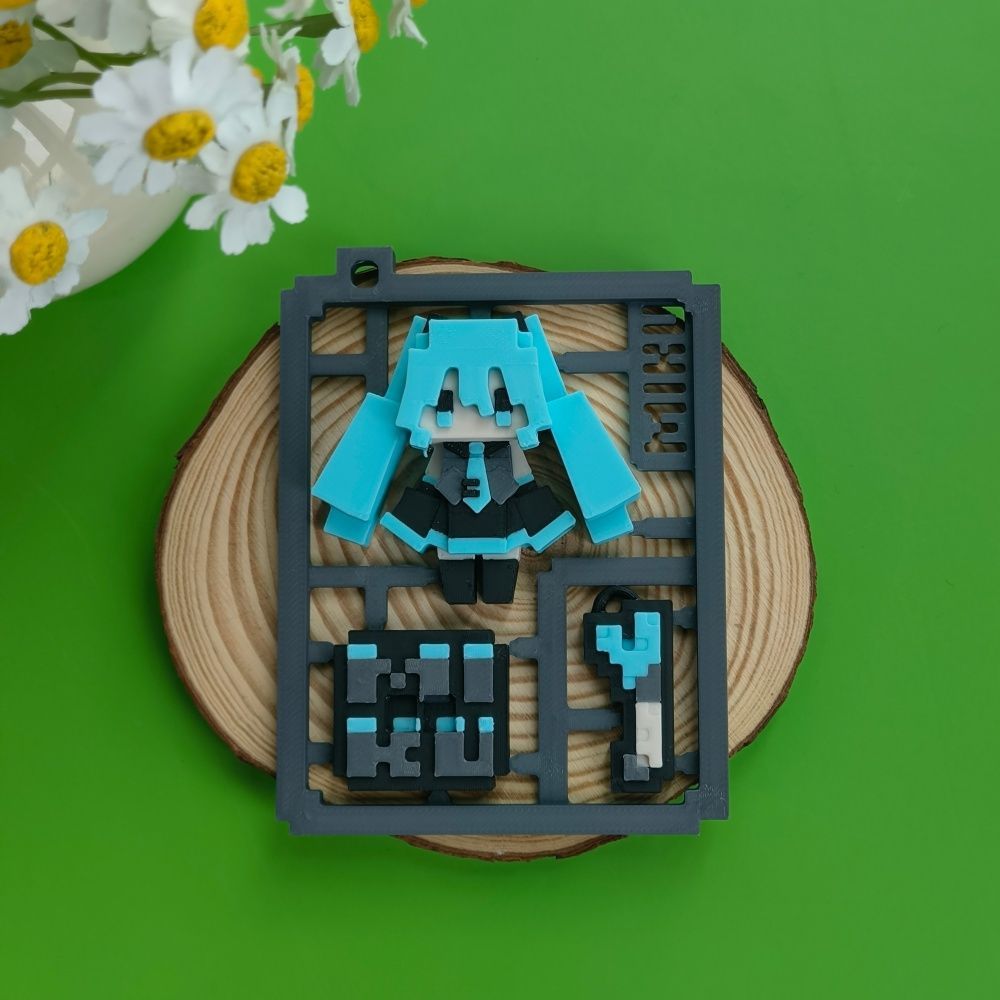 3D Printed Cute Pixel Hatsune  - 3D Printing Model recension och pris
