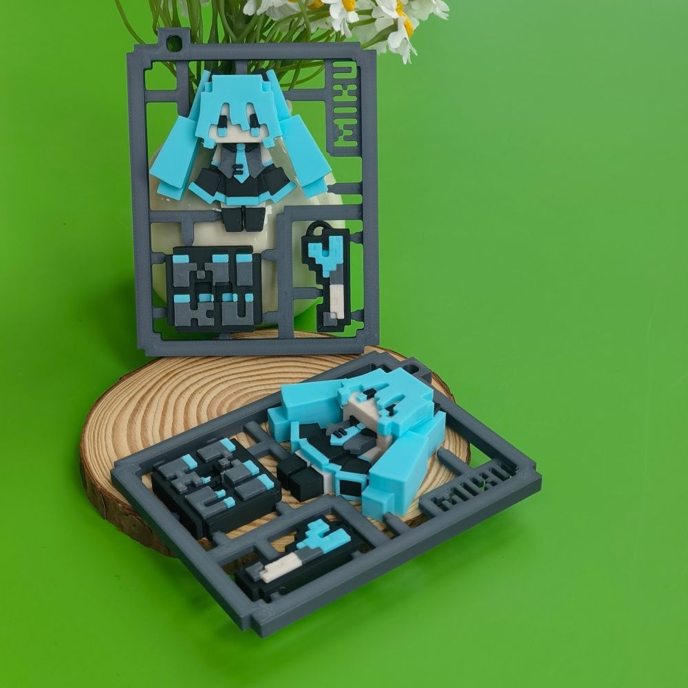 3D Printed Cute Pixel Hatsune  - 3D Printing Model recension och pris
