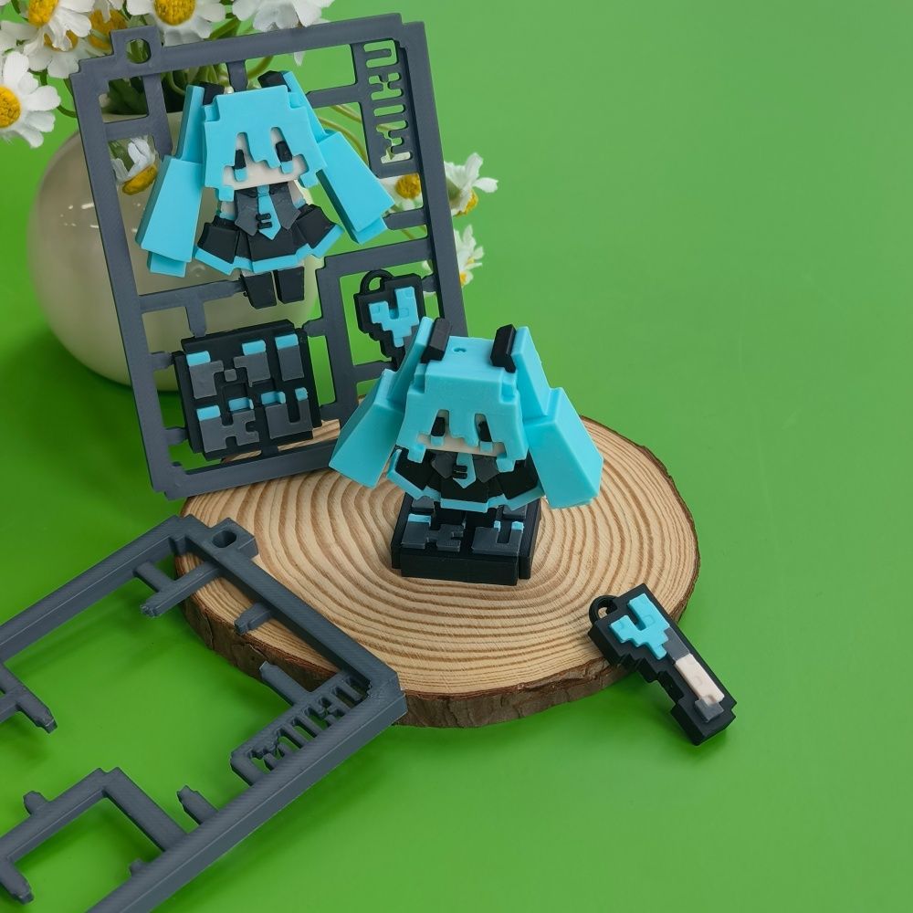 3D Printed Cute Pixel Hatsune  - 3D Printing Model recension och pris