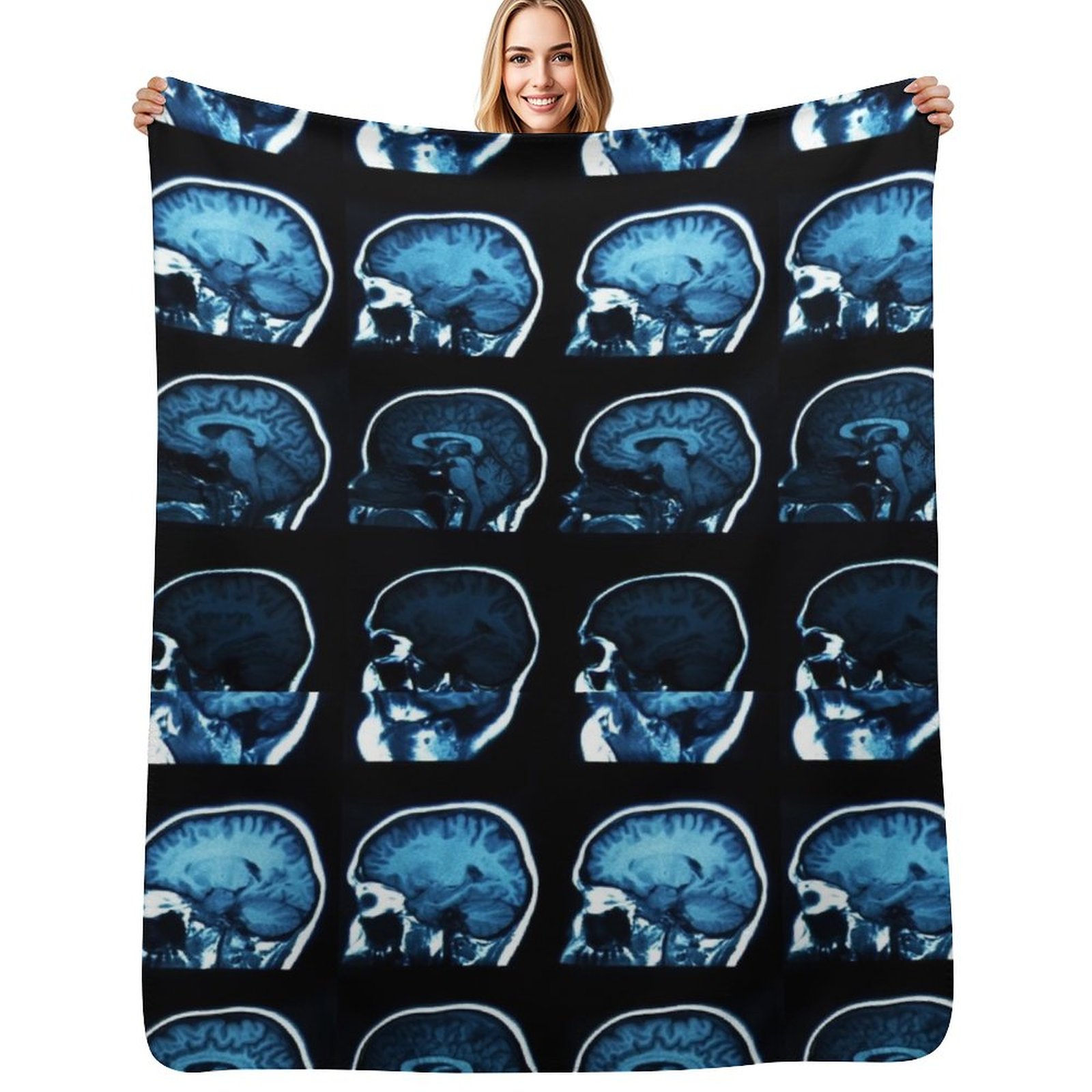 Brain MRI x-ray Throw Blanket  - 3D Printing X Ray recension och pris
