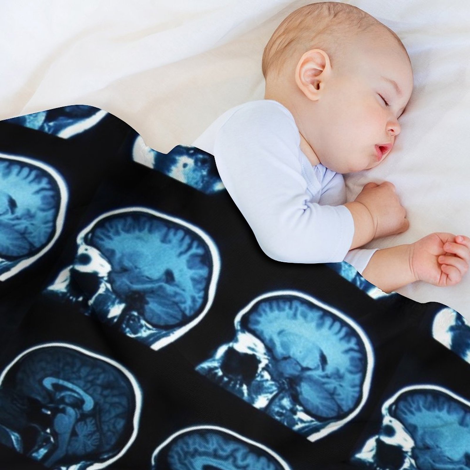 Brain MRI x-ray Throw Blanket  - 3D Printing X Ray recension och pris